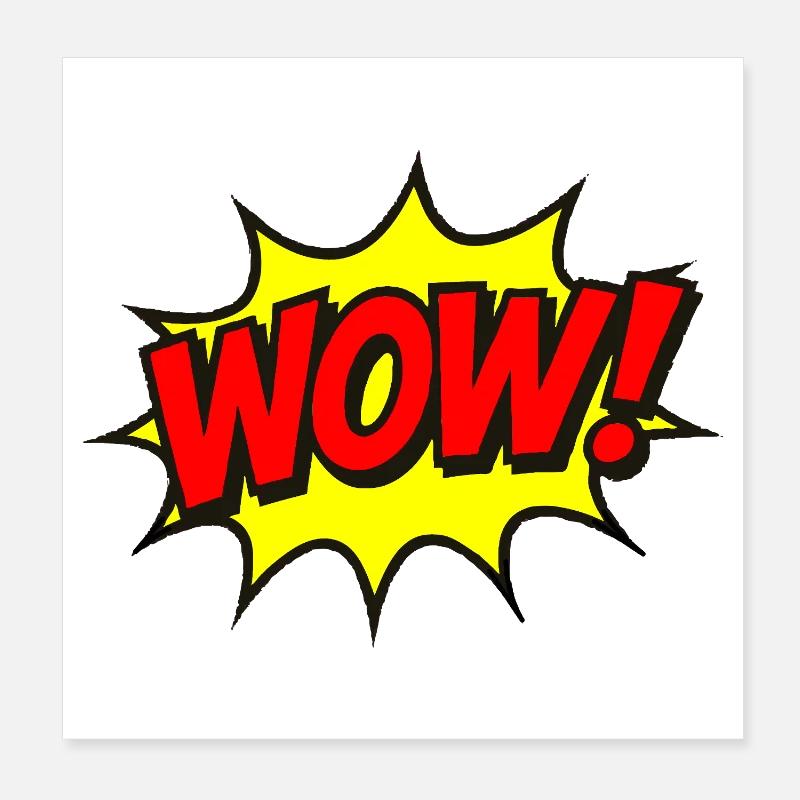Wow Esplosione Pop Art Poster 20x20 cm