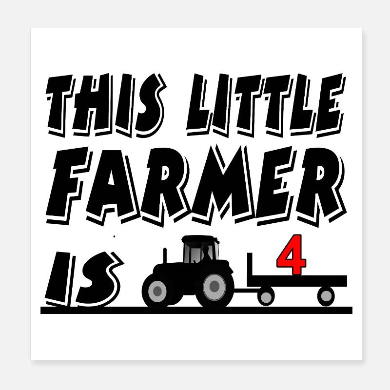 farmer Poster 8" x 8" (20x20 cm)