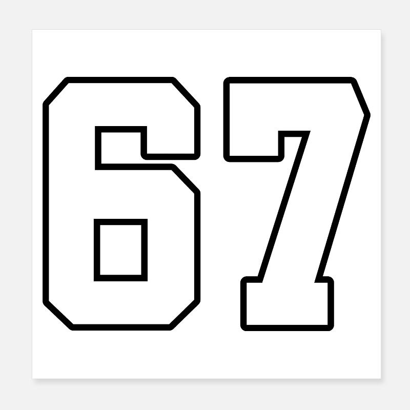 67 Design tendance minimaliste Poster 20 x 20 cm