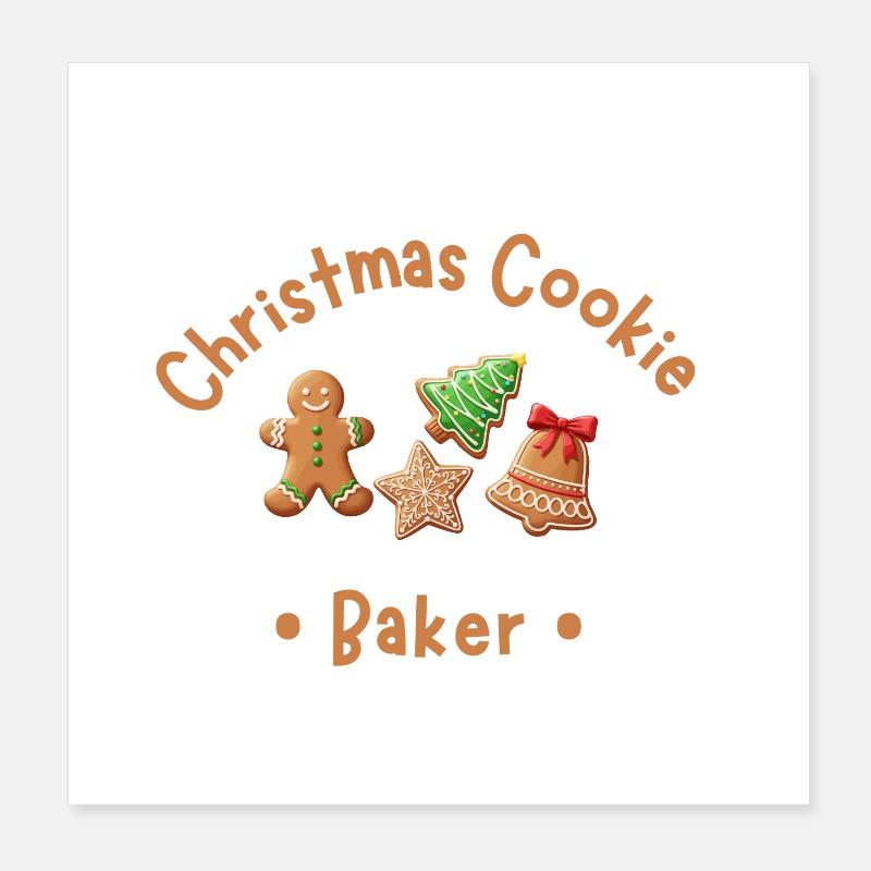 Christmas Baker Poster 8" x 8" (20x20 cm)