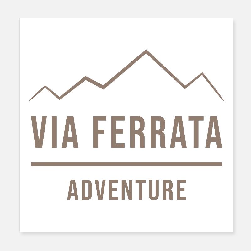 Aventure Via Ferrata Poster 20 x 20 cm