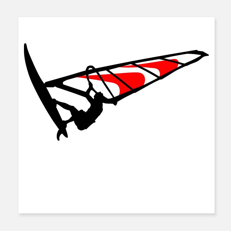 Windsurfing Poster 8" x 8" (20x20 cm)