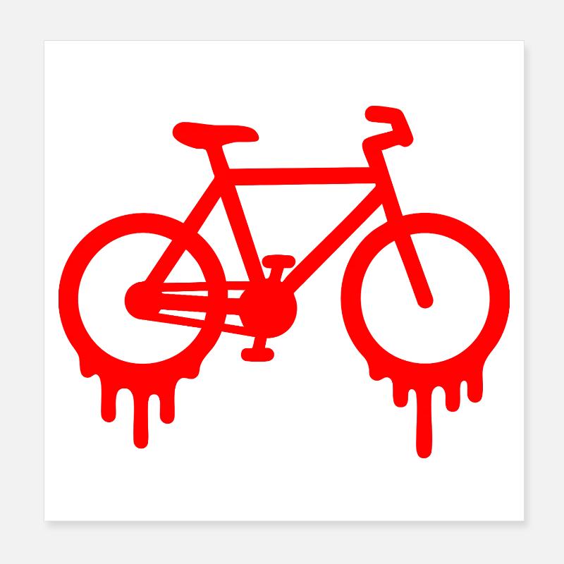 Dripping bike graffiti Poster 8" x 8" (20x20 cm)