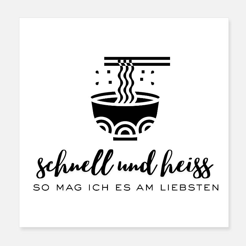Ramen-Zeit Poster 20x20 cm