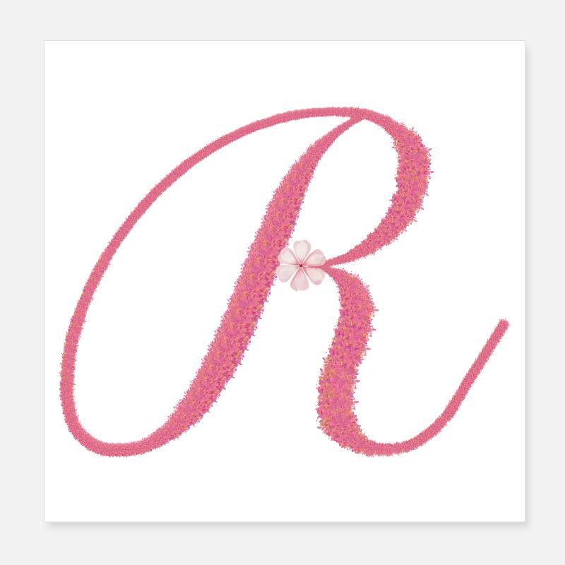 R, pour Royal, élégance délicate avec du sens Poster 20 x 20 cm