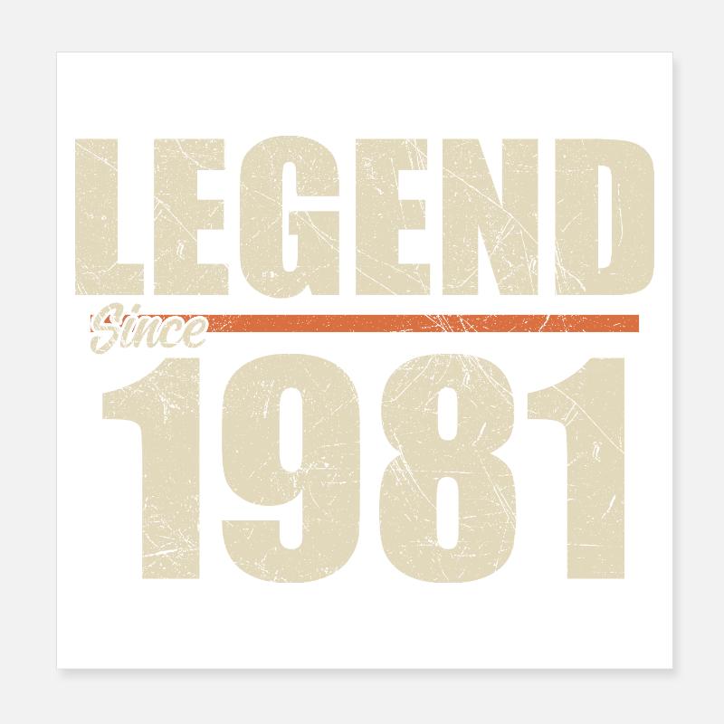 Awesome since 1981 Poster 8" x 8" (20x20 cm)