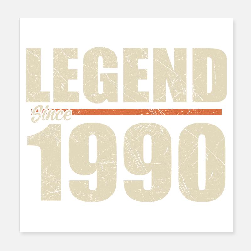 Geburtstag 1990 | Legende seit 1990 Poster 20x20 cm