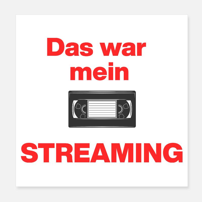 C’était du streaming, de la cassette vidéo autrefois, à l’époque Poster 20 x 20 cm