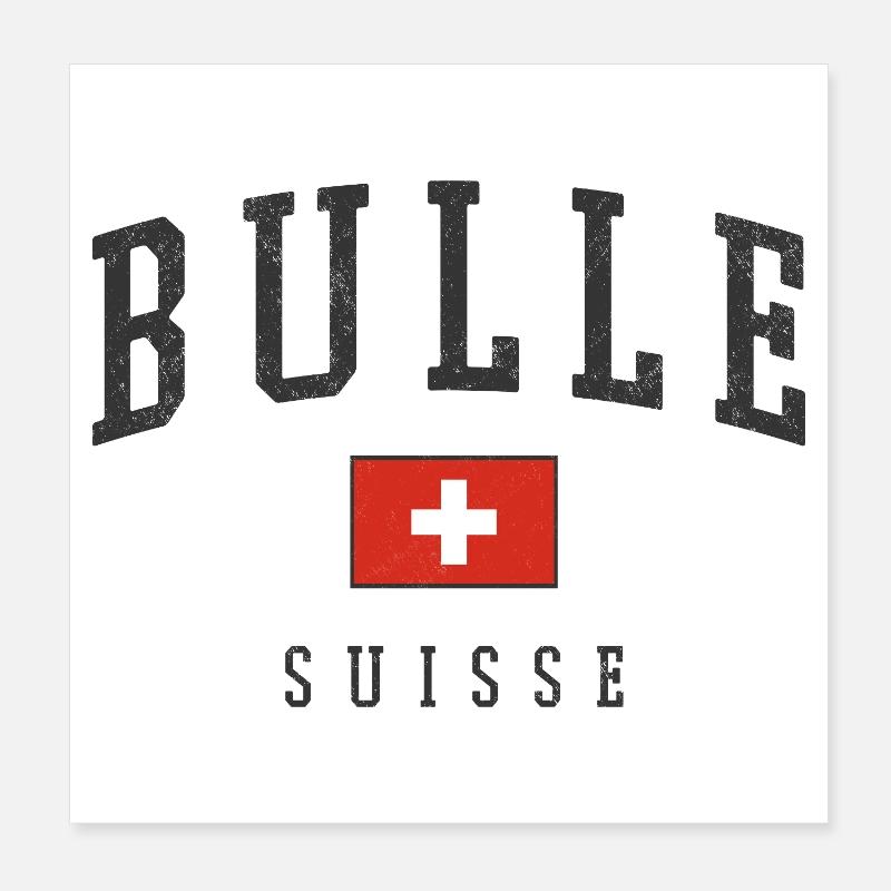 Bulle Suisse Emblem Poster 20x20 cm