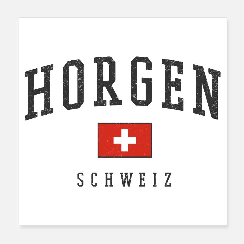 Horgen Schweiz Emblem Poster 20x20 cm