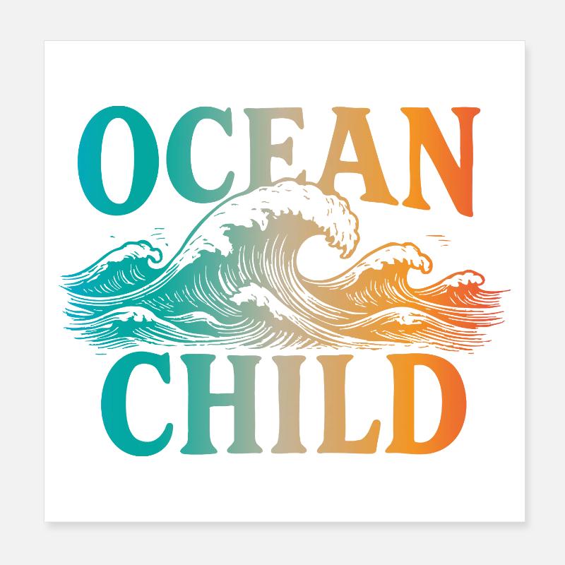 Enfant de l’océan Poster 20 x 20 cm