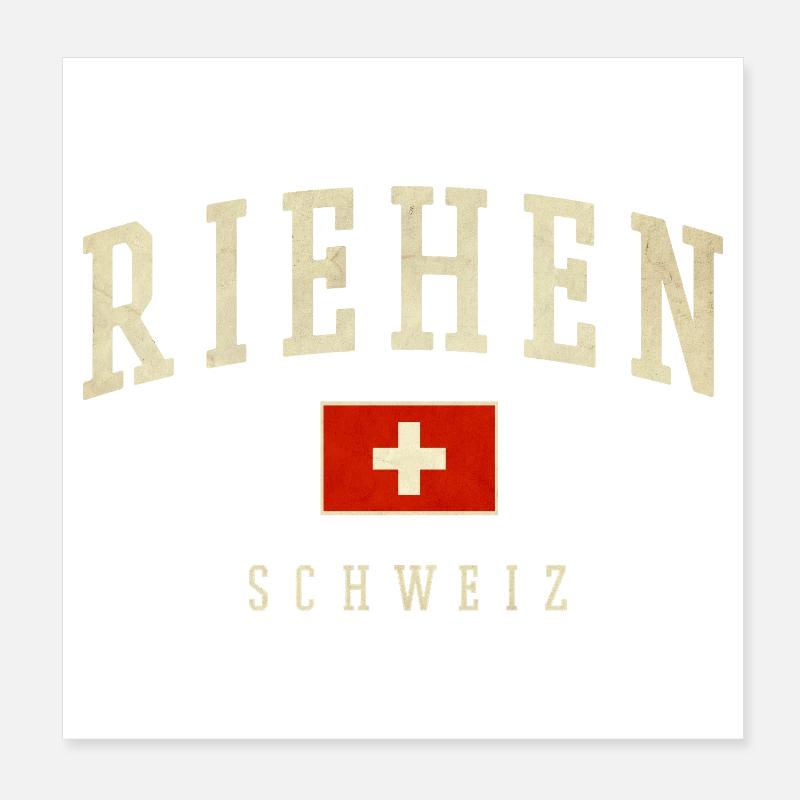 Riehen – identité suisse du canton de Bâle Poster 20 x 20 cm