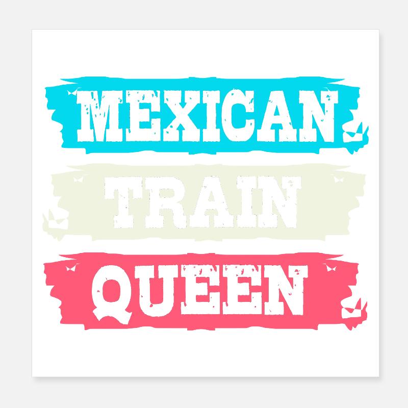 Train domino mexicain Poster 20 x 20 cm