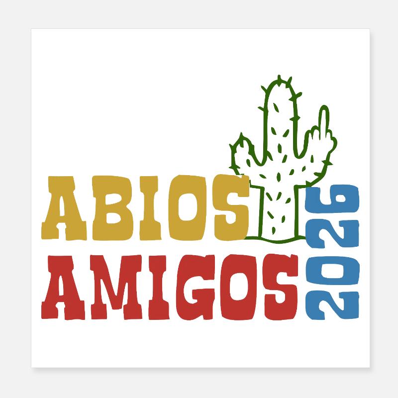Abios Amigos 2026 - Abitur - Don du Cactus Poster 20 x 20 cm