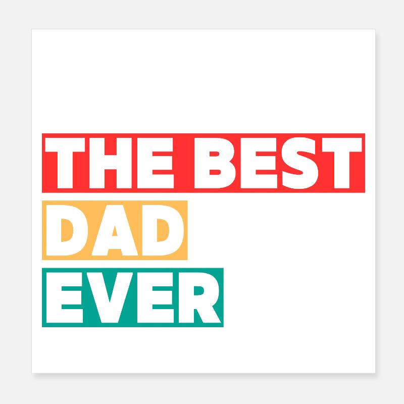 Der beste Vater Poster 20x20 cm