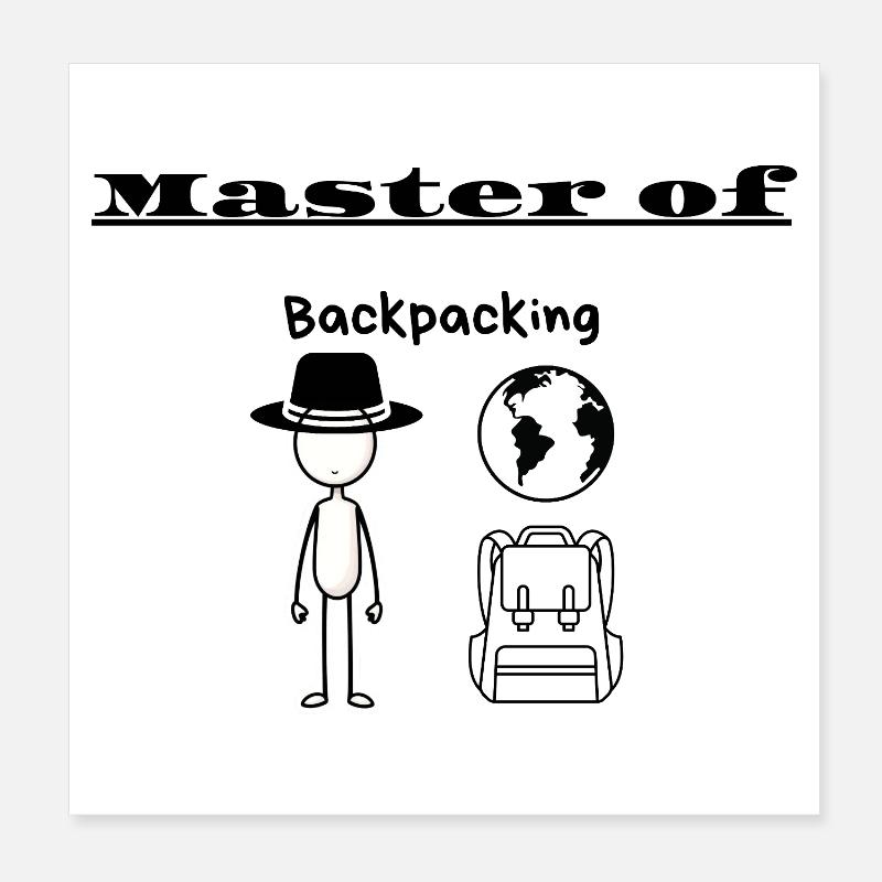 Master of Backpacking Poster 8" x 8" (20x20 cm)
