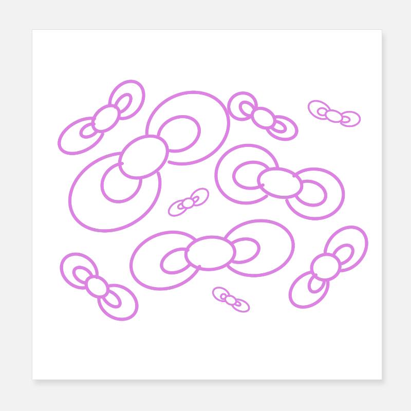 Flowing bows in purple Poster 8" x 8" (20x20 cm)