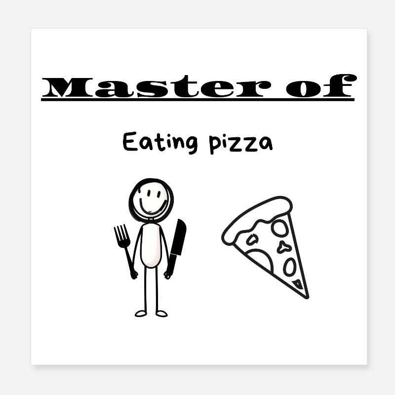 Maître de la pizza Poster 20 x 20 cm