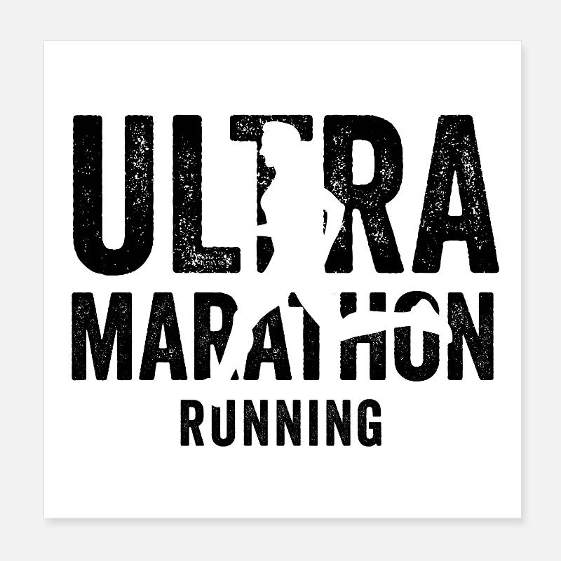 Ultra-Marathon-Lauf Poster 20x20 cm