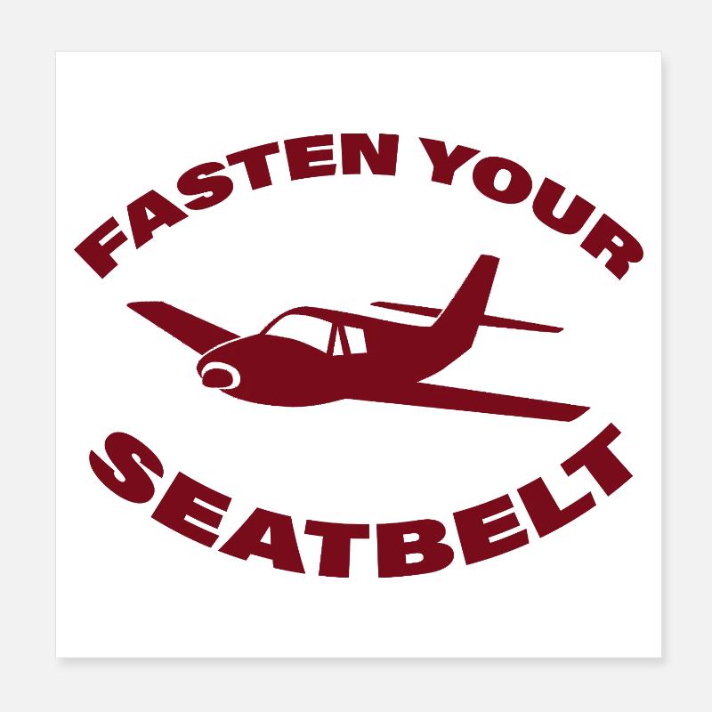 ATTACHE TA CEINTURE Poster 20 x 20 cm
