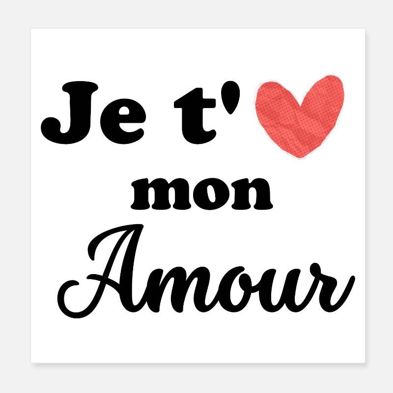 Saint Valentin je t'aime mon amour  Poster 20 x 20 cm