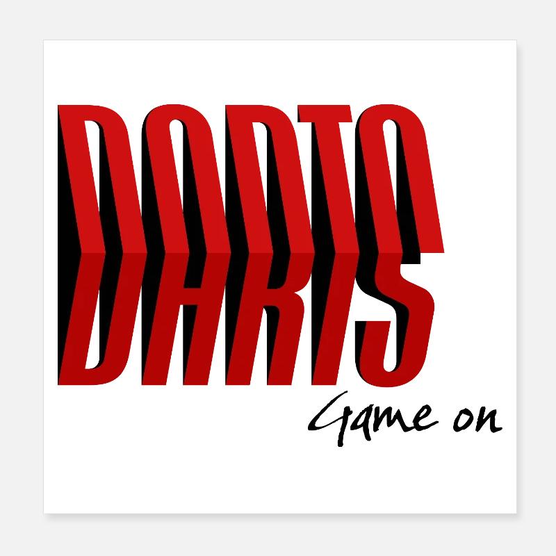 DARTS Game on Poster 8" x 8" (20x20 cm)