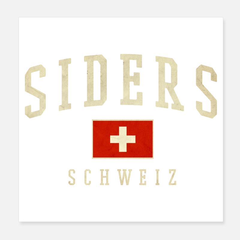 Sierre / Sierre | Wallis / Valais Poster 20 x 20 cm