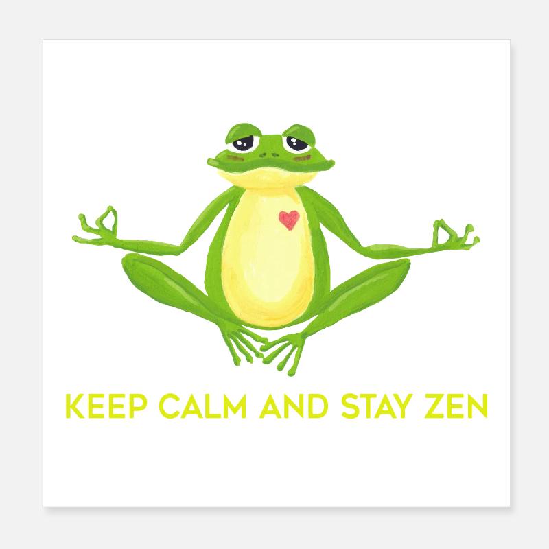 Grenouille Zen Poster 20 x 20 cm