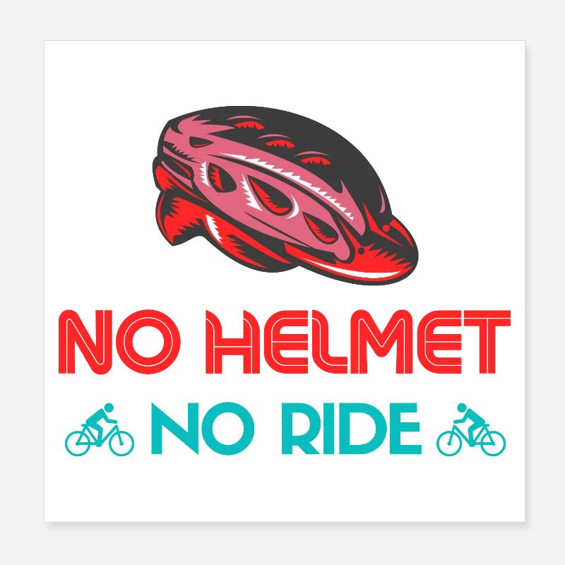 Motif vélo sans casque Poster 20 x 20 cm
