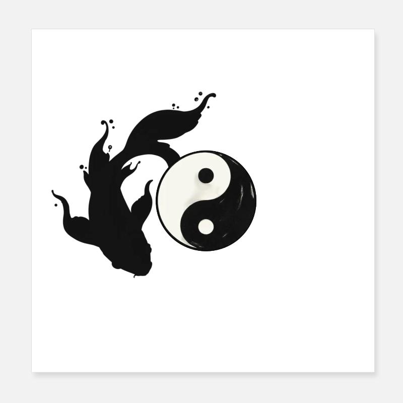 Harmonie Yin et Yang Poster 20 x 20 cm