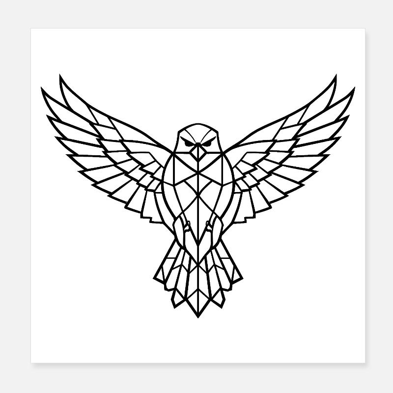 Oiseau Poster 20 x 20 cm