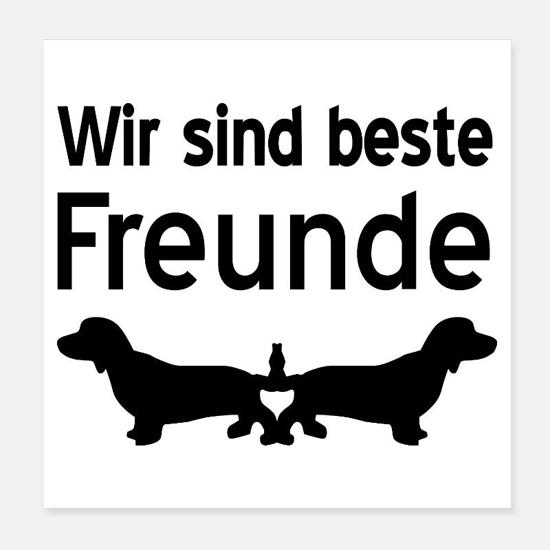 Dachshund Poster 8" x 8" (20x20 cm)