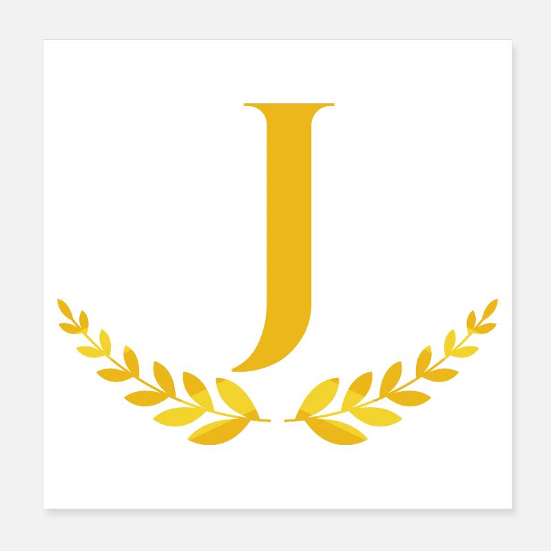 J Poster 8" x 8" (20x20 cm)