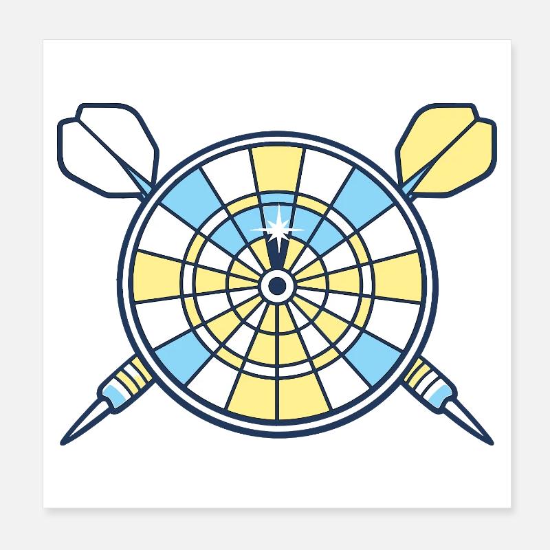 Target Dart Poster 8" x 8" (20x20 cm)