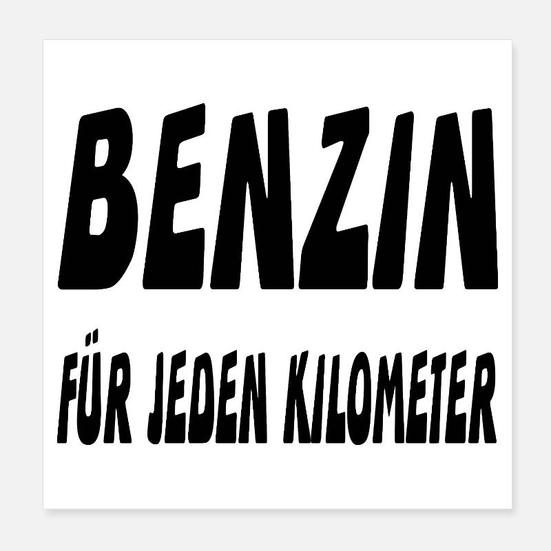 Benzin Poster 20x20 cm