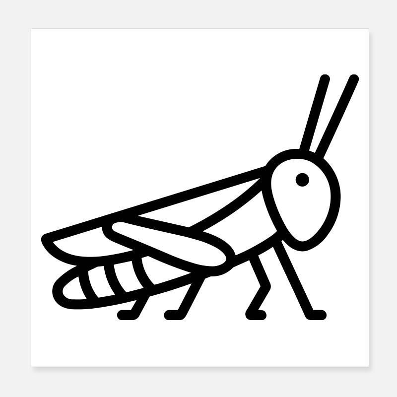 grasshopper Poster 8" x 8" (20x20 cm)