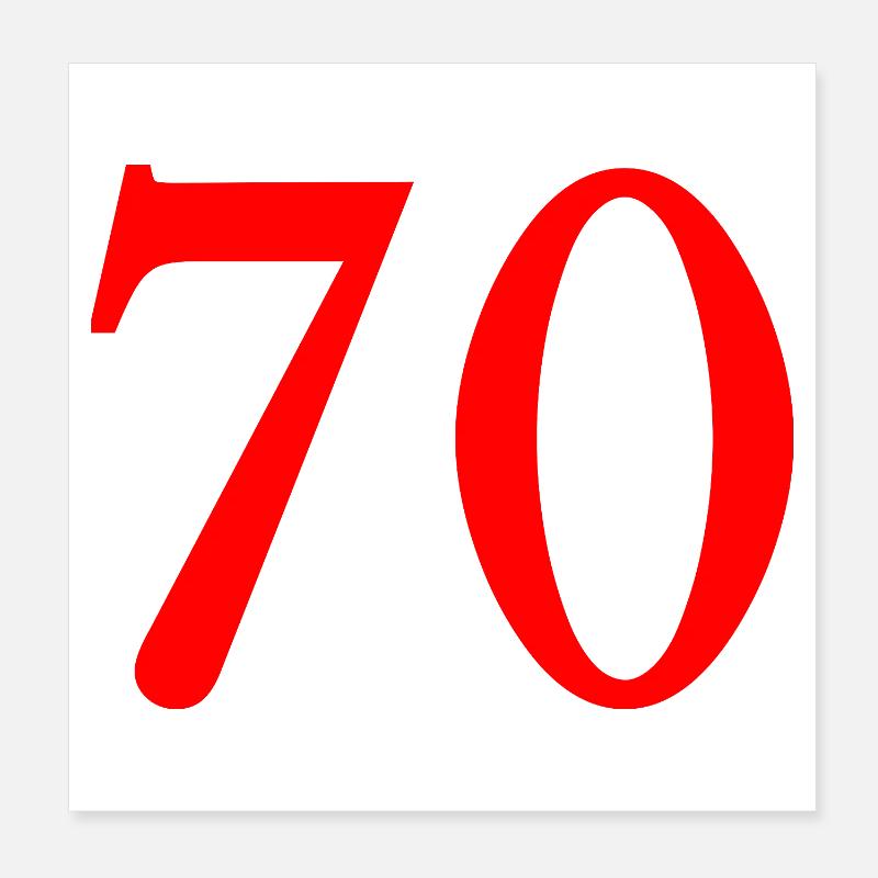 70. 70 ANS. 70e ANNIVERSAIRE. ANNIVERSAIRE 70 ANS. Poster 20 x 20 cm