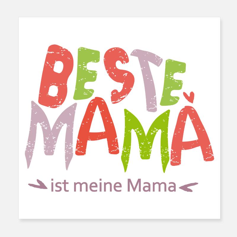 Beste Mama  Poster 20x20 cm