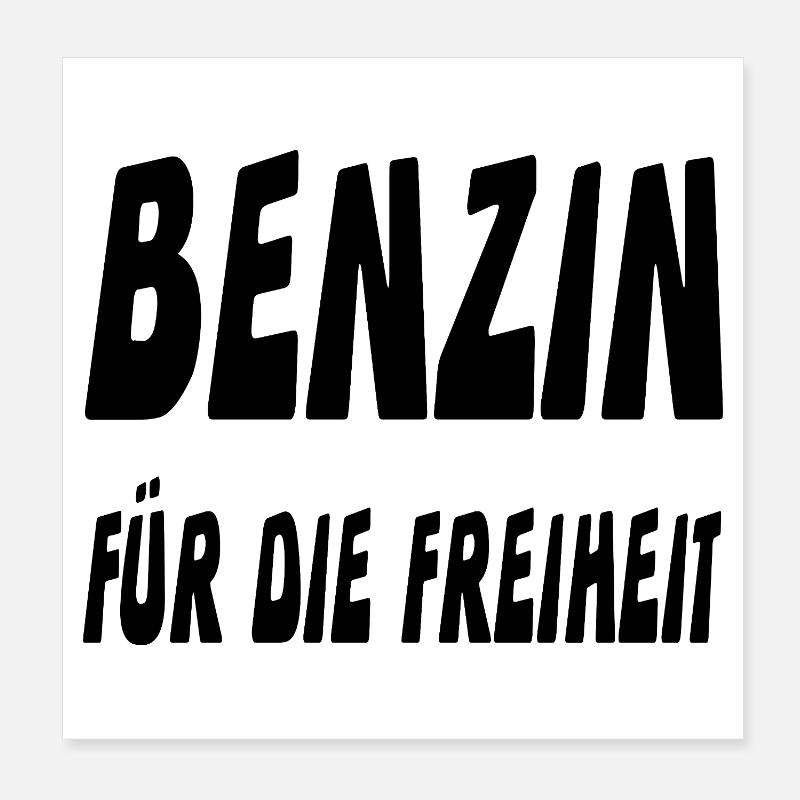 Benzin Poster 20x20 cm