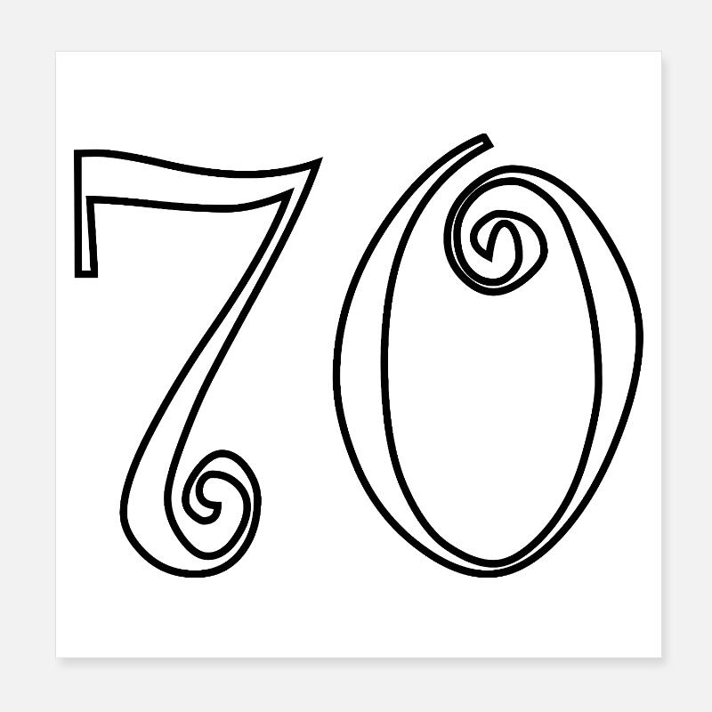 70. 70 ANS. 70e ANNIVERSAIRE. ANNIVERSAIRE 70 ANS. Poster 20 x 20 cm