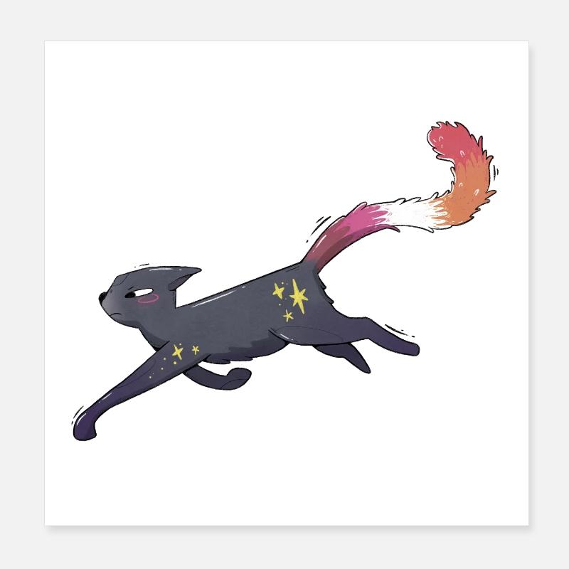 Cute cat lesbian pride Poster 8" x 8" (20x20 cm)