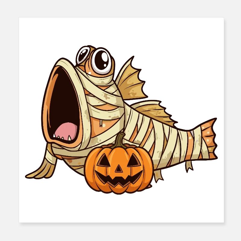 Halloween Mudskipper Poster 8" x 8" (20x20 cm)