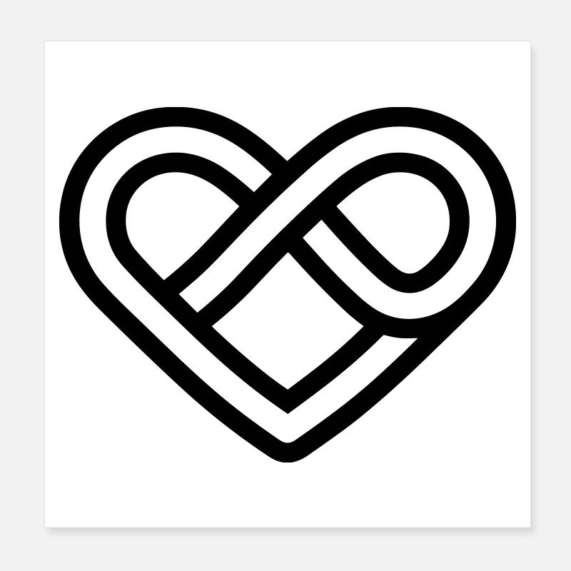 cœur infini Poster 20 x 20 cm