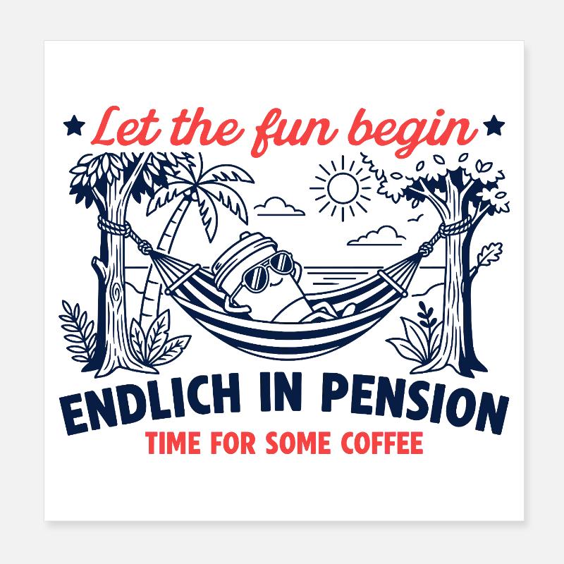 Enfin dans Pension Retro Coffee Poster 20 x 20 cm