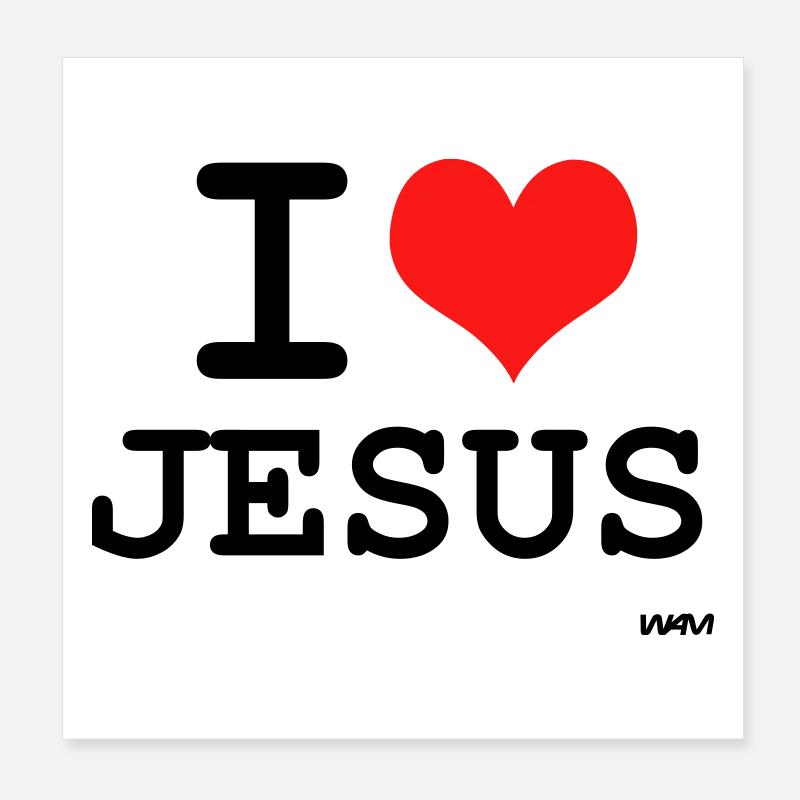 jesus Poster 8" x 8" (20x20 cm)