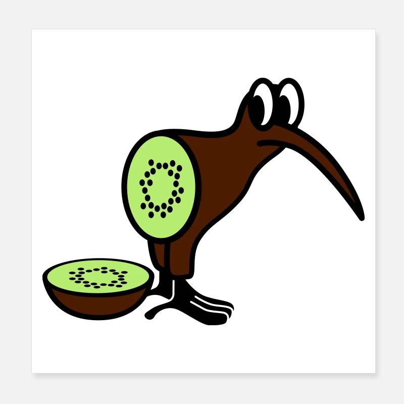 Kiwi Poster 8" x 8" (20x20 cm)