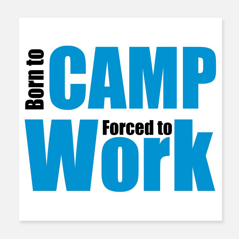 Camping Poster 20x20 cm