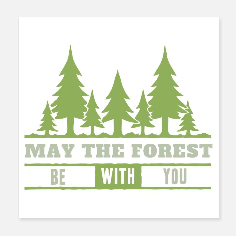 Forest Ranger Forest Bûcheron Tann Nature Cadeau Poster 20 x 20 cm