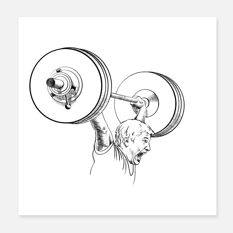 Weightlifting Poster 8" x 8" (20x20 cm)