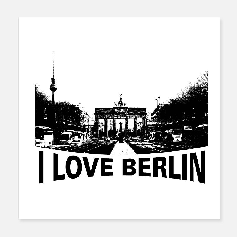 I love Berlin with BilD Poster 8" x 8" (20x20 cm)